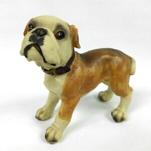 English Bulldog Figurine Figure Resin Puppy Dog Pet Animal 4.5 Inches Long